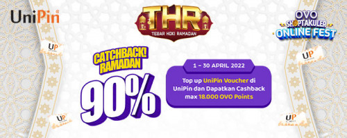 PROMO – Catchback Ramadan 18.000 OVO Points di UniPin!